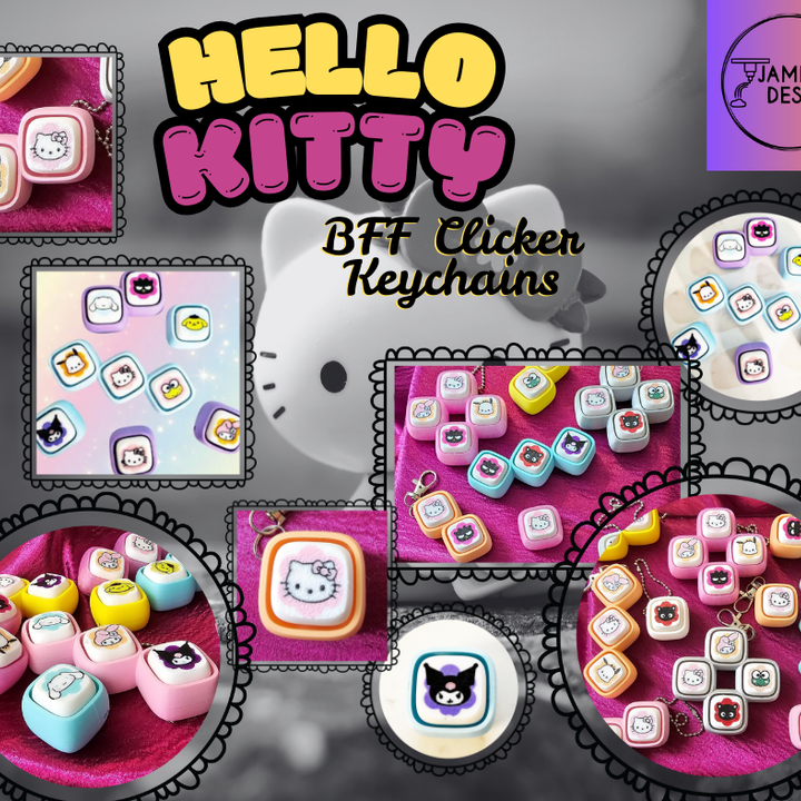 平成レトロ 未使用未開封】Hello Kitty 静電気除去 3連キーホルダー